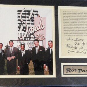 sz11x14 MATTED RATPACK AUTOGRAPHED REPRINT READY FOR FRAMING LD 2565